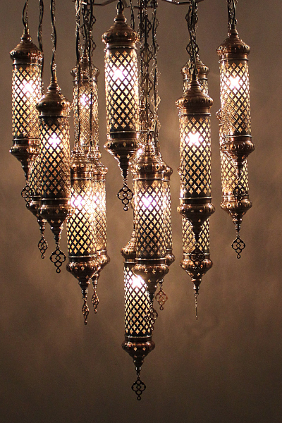 16in1 Stylish Blown Glass Laser Chandelier